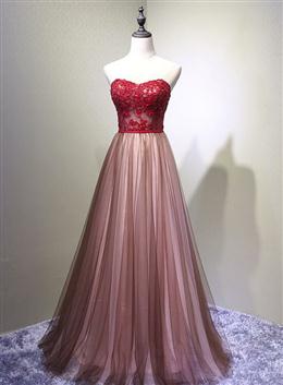 Picture of Sweetheart Tulle Prom Dresses , Charming Handmade Party Gown, Prom Dresses